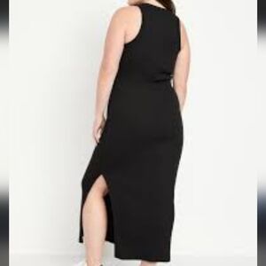 Old Navy Ribbed High Neck Black Sleeveless Maxi Dress Size XXL